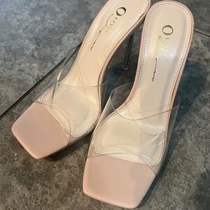 Olivia Nude Transparent Strap Heels